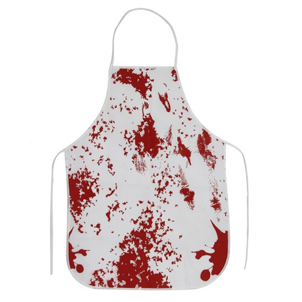 Decoraciones de Halloween Horror Casa Decor huellas de sangre mantel delantal sangriento Halloween accesorio: Apron