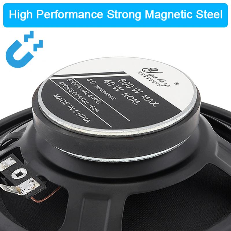 Altavoz de Audio para coche, 2 uds., 4/5/6 pulgadas, 600W, Universal, pesado, medio-bajo, ultrafino, modificado, instalación no destructiva