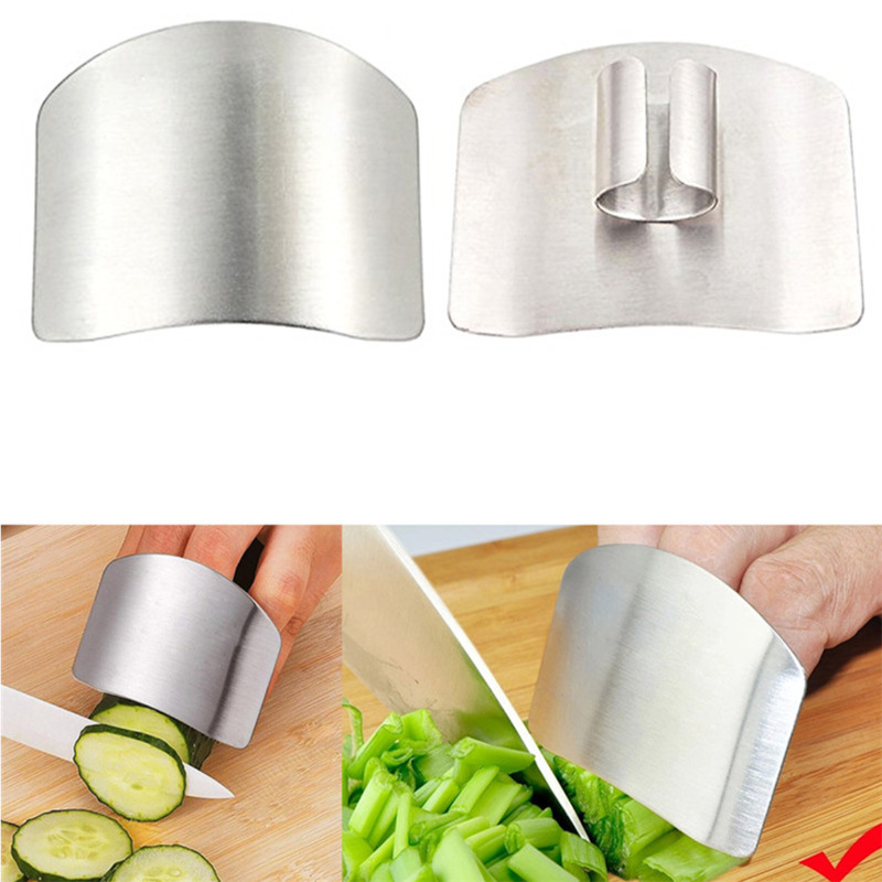 Keuken Gadgets Rvs Finger Protector Verstelbare Finger Guard Groentesnijder Vinger Cover Keuken Accessoires