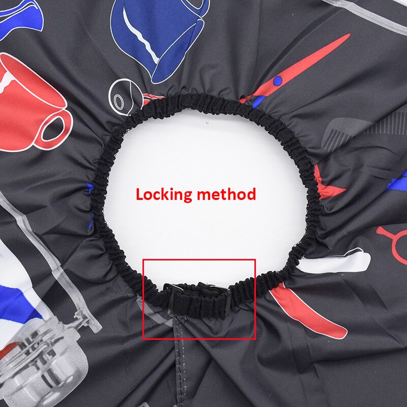 Antistatisk frisør forklæde hår klip kappe stof stribe farve print mønster non-stick hår behagelig frisør salon klipning