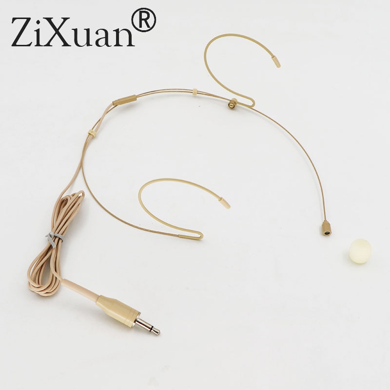 Profesjonalne Omnidirection Earset mikrofon kondensujący miniaturowe skóry mikrofony przewodowe z pałąkiem na głowę mikrofon z 3.5mm wtyczka mono