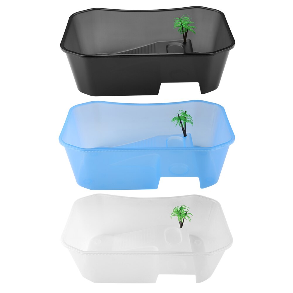 Petite tortue en plastique escalade plate-forme ouverte Aquarium avec rampe échelle maison Aquarium pour tortue Reptile 40x23x13cm