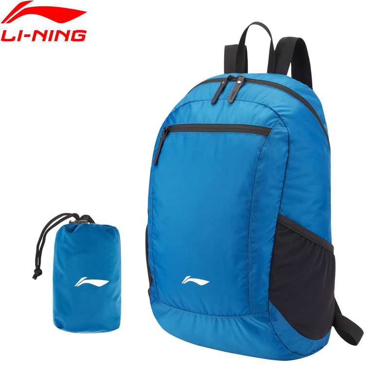 Li-Ning Water Repellent Backpacks Foldable Packable Travel Daypack 200D Nylon LiNing Light Sports Hiking Bags ABSP378 CAMJ19