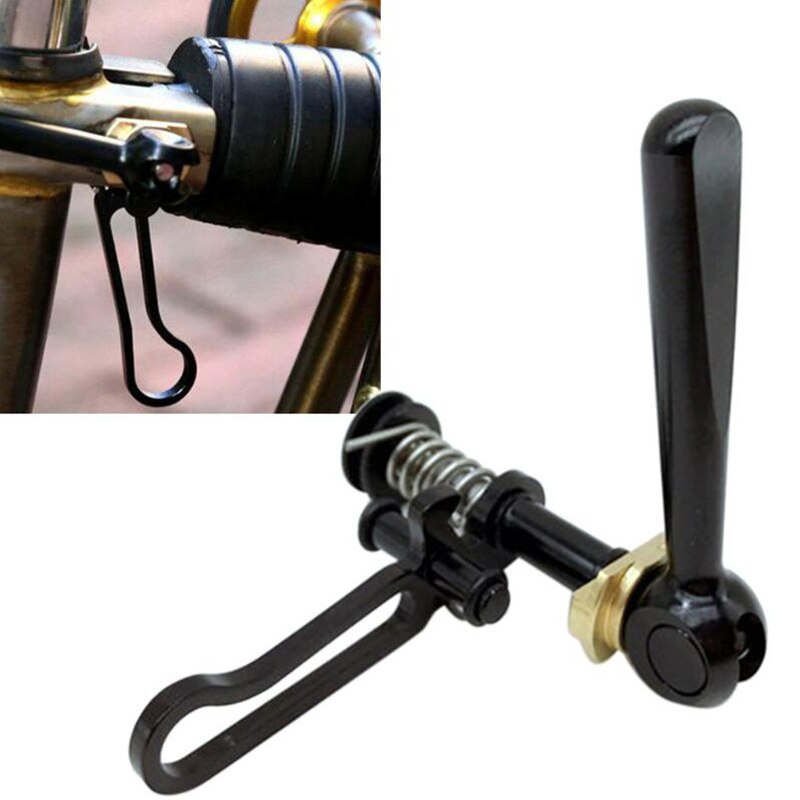 Bike Seat Clamp Post Folding Hook Metal for Brompton Seatpost Clamp Bicycle Part,Black