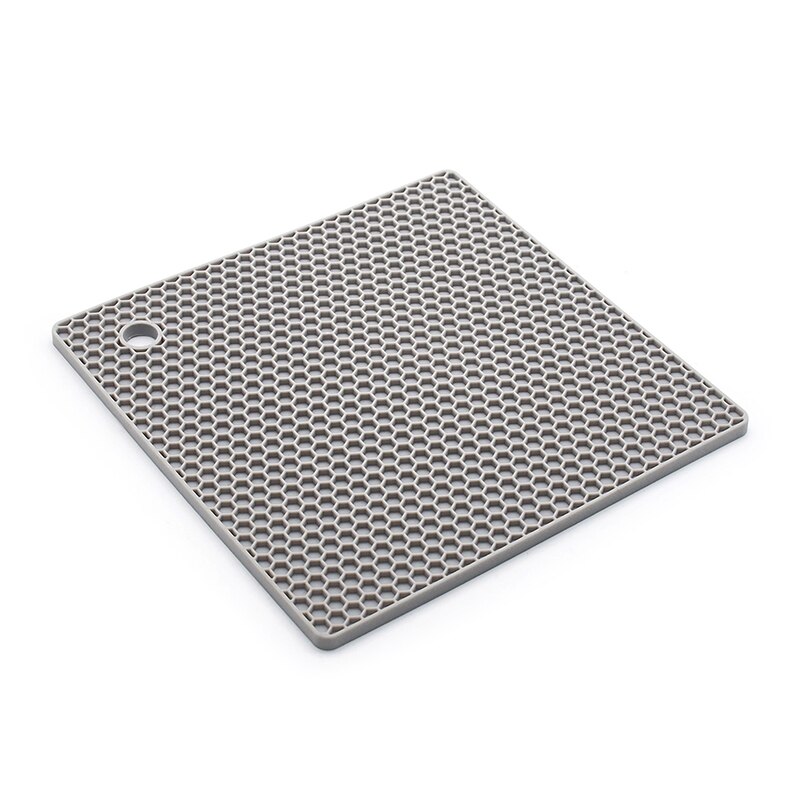 Square Honeycombs Placemat Food-Grade Silicone Heat Insulation Mat Anti-Scald Thickened Microwave Oven Mat DAG-ship