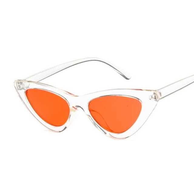 Gafas de sol Retro con ojo de gato para motocicleta, lentes de varios estilos para bicicleta, para exteriores, bicicleta de montaña deportiva, ciclismo: Transparent Red