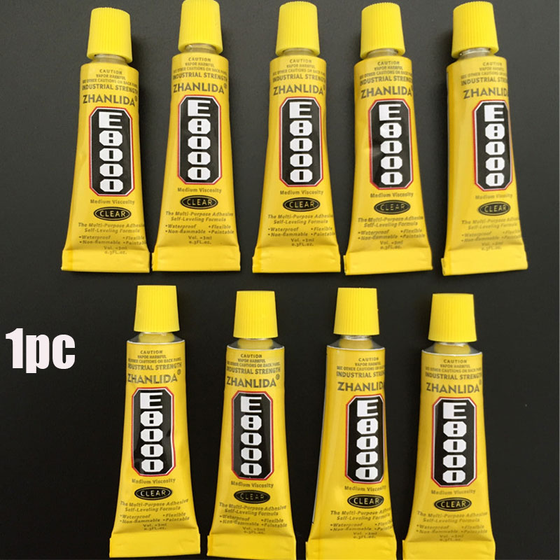 Neue 3ml E8000 Bildschirm Reparatur Kleber für Handwerk DIY Glas Kristall Handwerk Gummi Festen Glas Gel Heiße Besser B-7000 touchscreen
