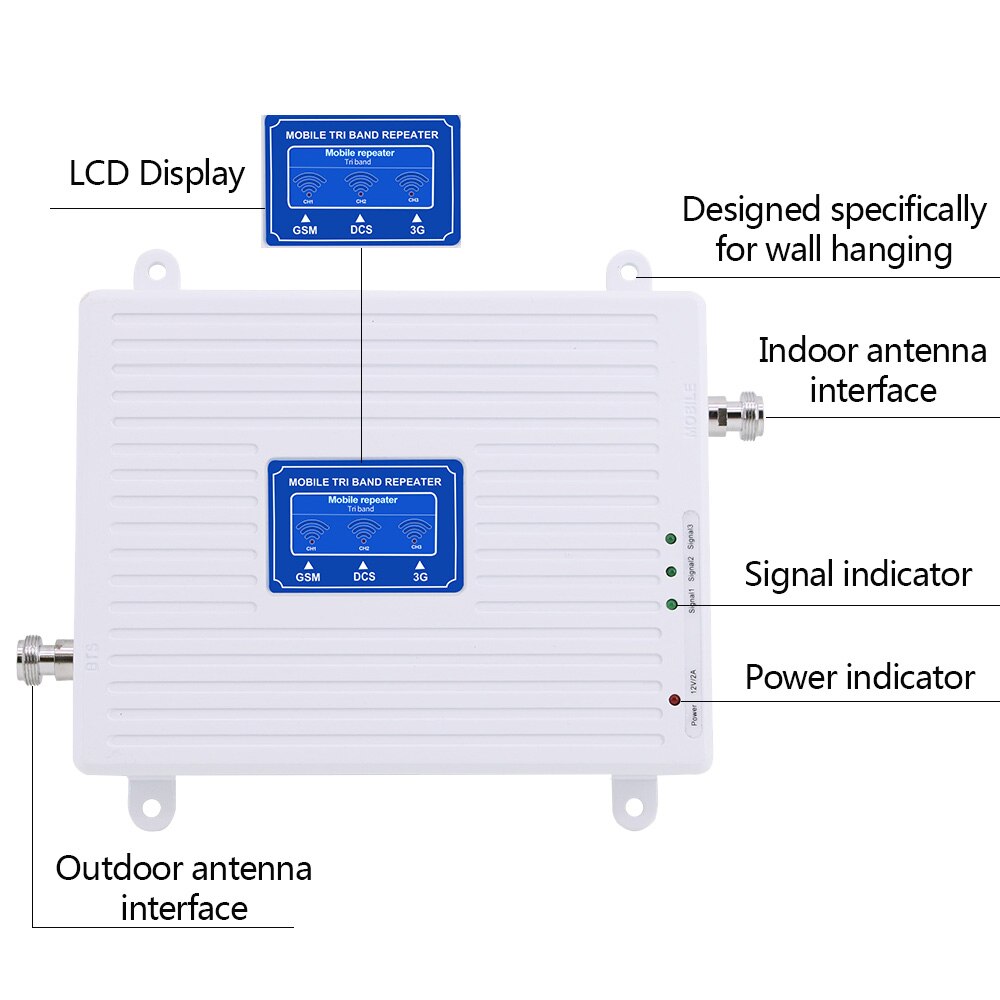 TriBand 850 900 1800 2100 2600MHz zellular Verstärker 2G 3G 4G Verstärker GSM Signal Booster telefon Signal Verstärker Für Brasilien