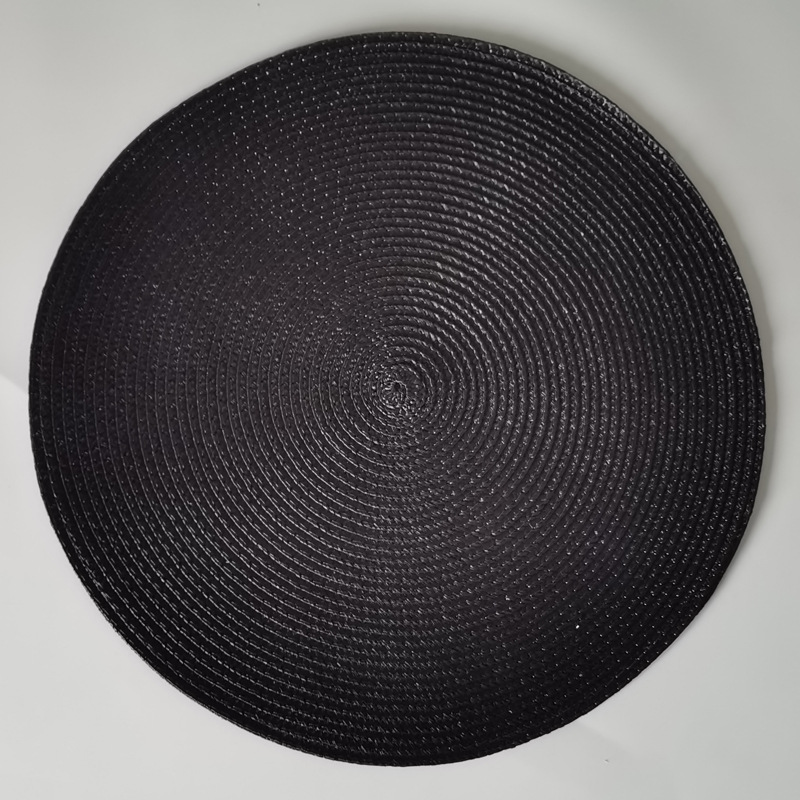 38cm runda vävda bordsunderlägg vattentäta matbordsunderlägg halkfria servettskivor skålunderlägg dryckesmuggunderlägg köksdekoration: Grön