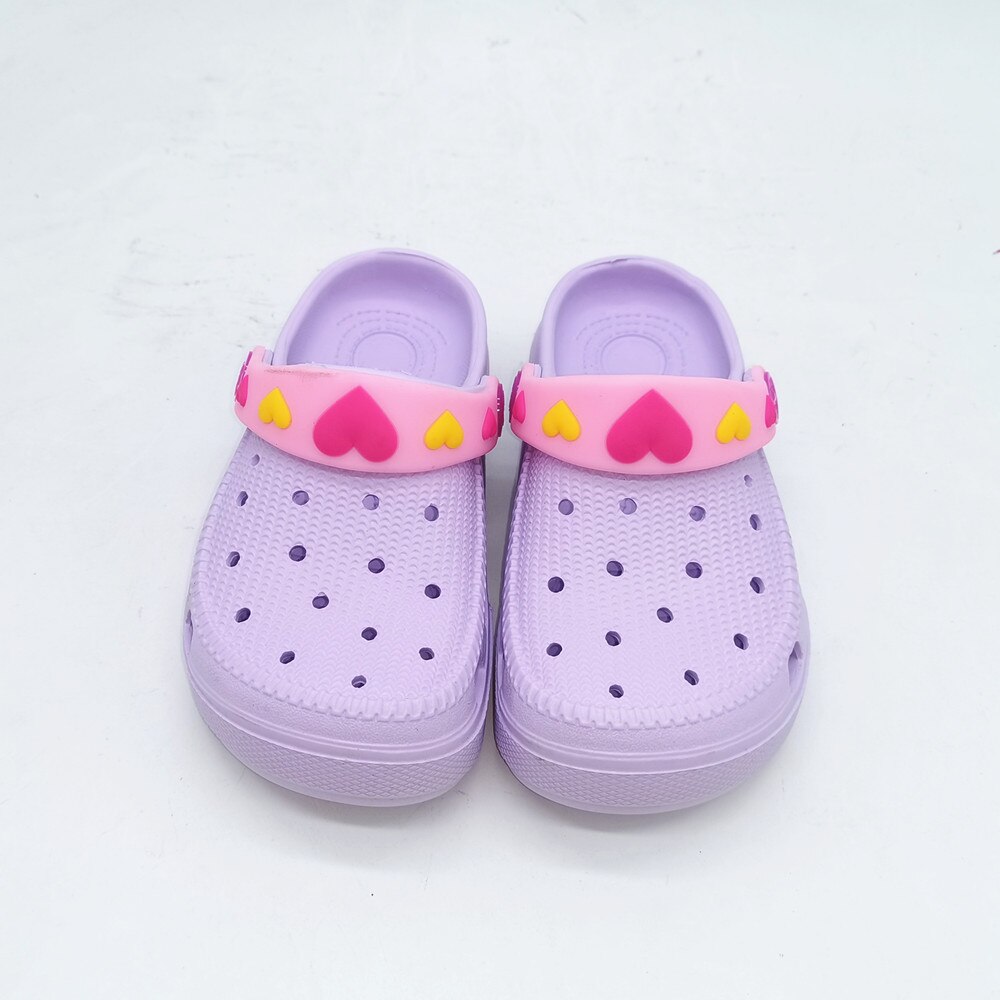 Piger børn børn sommer luftpude crock hjemmesko strand træsko klipklapper sandaler sko eur 28 29 30 31 32 33 34 35: Lilla / 30