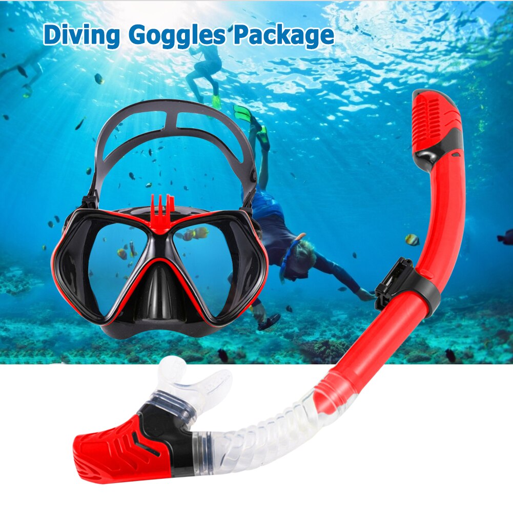 Adult Men Women Swimming Mask Double Breathing Tube Silicone Scuba Diving Masks Glasses Swimming Pool Equipment