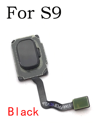 pour Samsung Galaxy S8 S9 S10e capteur d'empreintes digitales maison retour clé Menu bouton Flex ruban câble: S9 Black