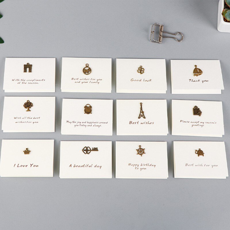 1SET Greeting card with envelope Folding cards MINI DIY Wedding invitation card message