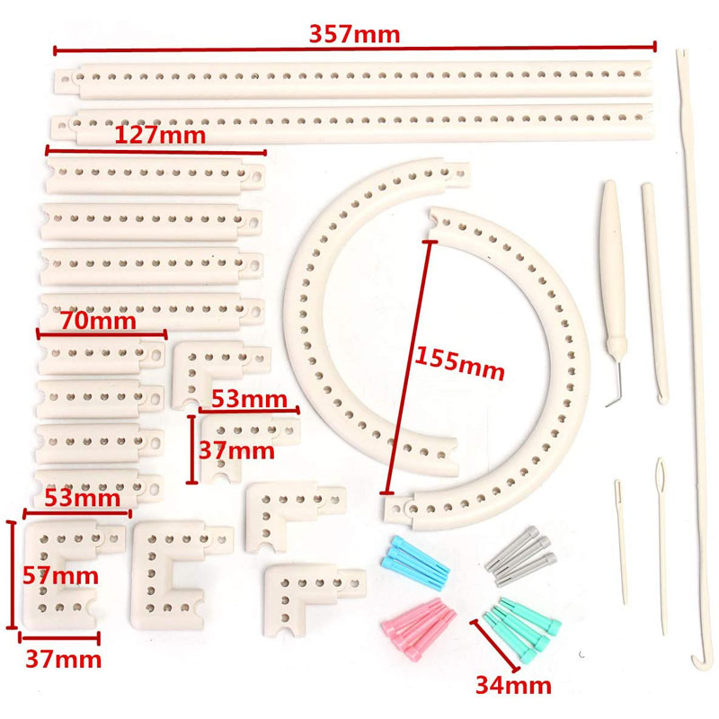 Multi-Function Craft Yarn 5000-100 Martha Stewart Crafts Knit and Weave Loom Kit DIY Tool Adjustable Accessories Knitting Board