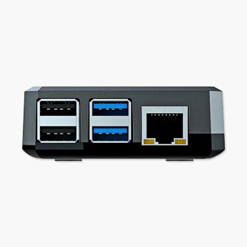 Argon neo raspberry  pi 4 etui minimalistisk slankt aluminium kabinet passiv køling robust, men bærbar glidende magnetisk top