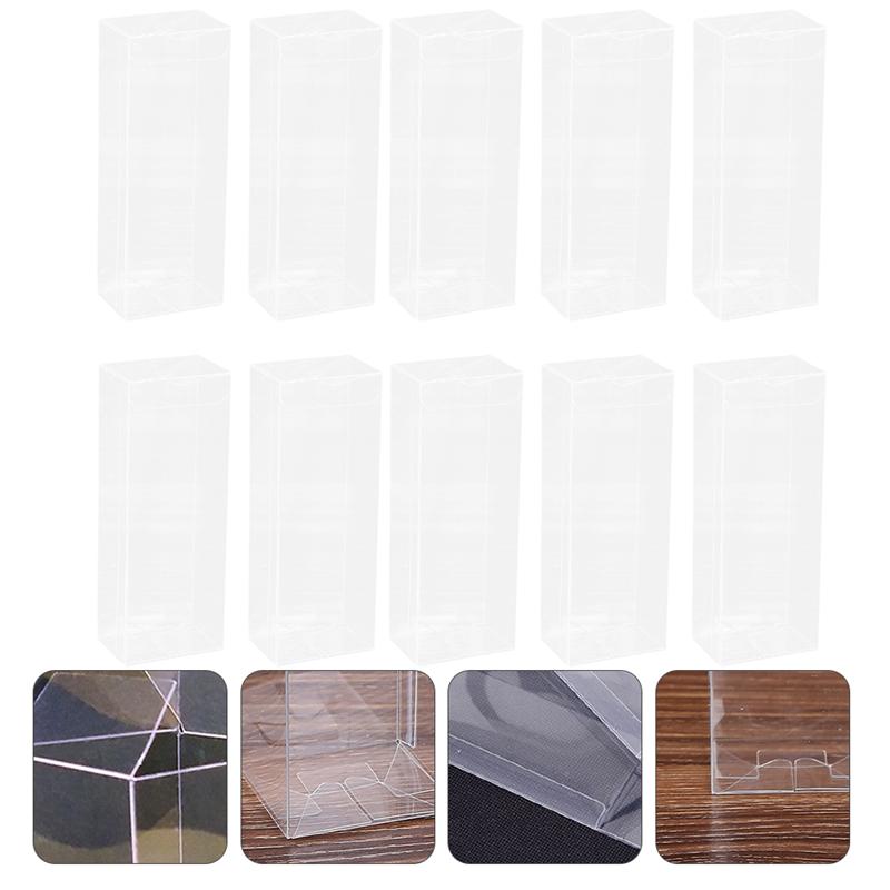 26 st pvc genomskinliga förpackningslådor plastorganisator mångsidiga förvaringslådor  (5 x 5 x 15cm)