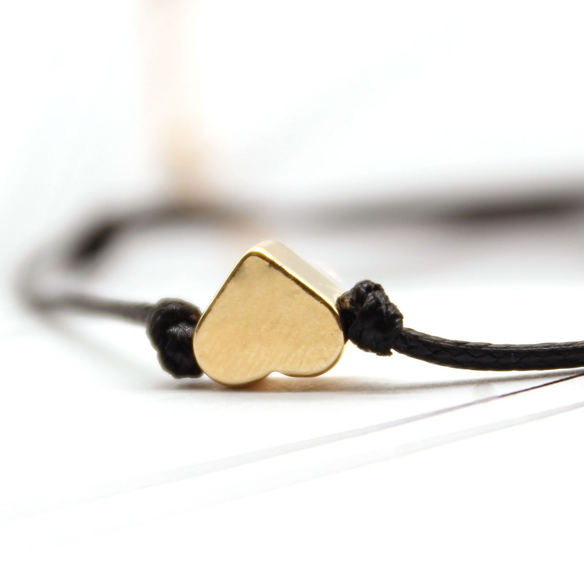 Double Ankle Chain Heart Pendant Black Leather Rope Anklet Foot Jewelry Bracelet on The Leg Anklets