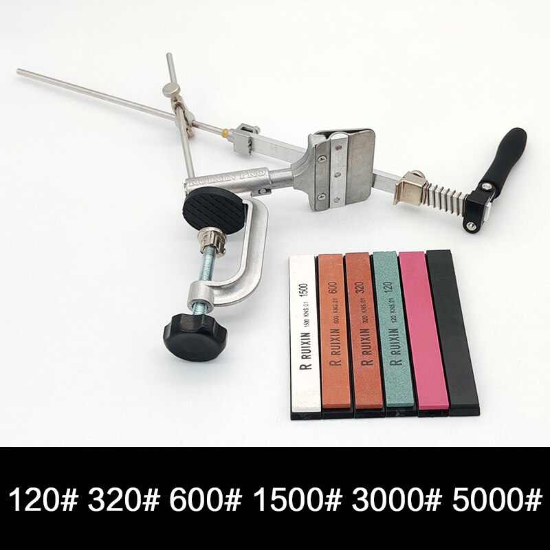 ruixin Pro Knife Sharpening System full fixed angle sharpener Diamond Whetstone flip multifunction Sharpener Knife Blade: Set G