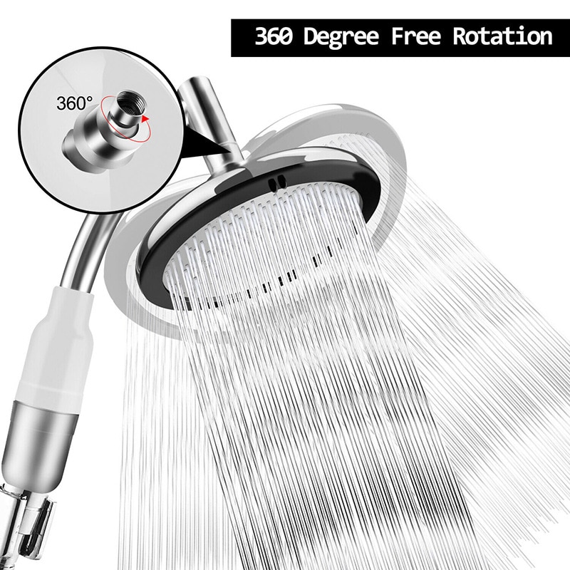Black edge top spray nozzle handheld shower head shower head shower 6 inch top spray water heater booster nozzle