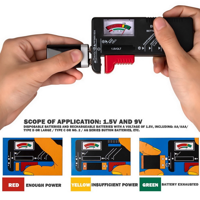 AN-168 POR Digital Lithium Battery Capacity Tester Checkered load analyzer Display Check Button Cell Universal test