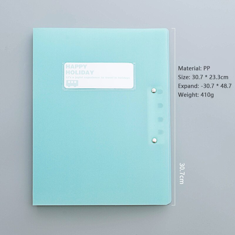 Carpeta A4 Carpeta de papel de prueba Almacenamiento de carpetas de datos bolsa organizador de archivos libro escuela Oficina suministros de documentos Carpeta de archivo: Grenn