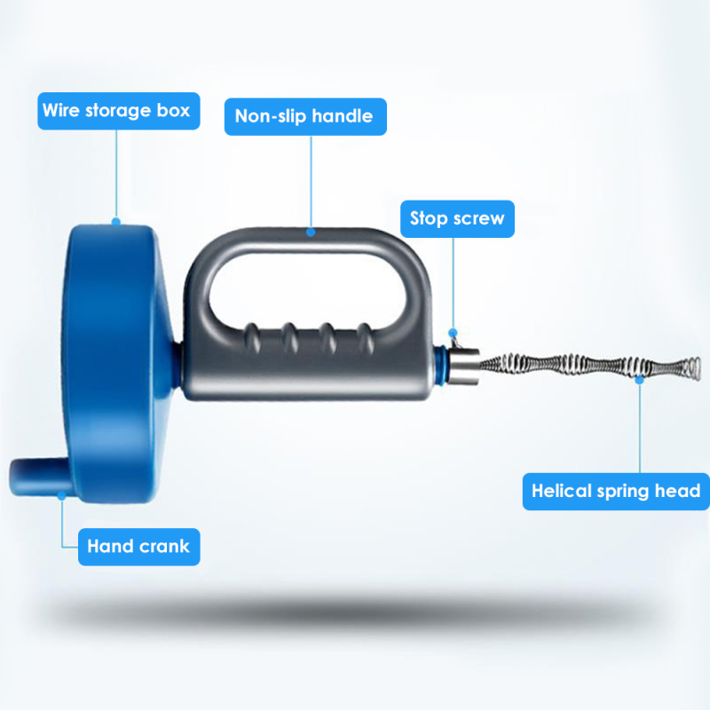 10M 5M 3M Drain Unblocker Flexible Rod Auger Snake Rod Kitchen Toilet Sewer Blockage Cleaner Hair Clogging Pipe Dredger