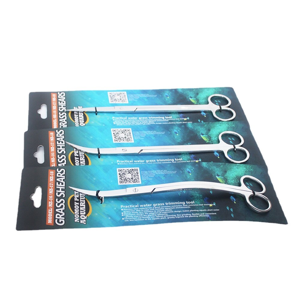 Aquatic Tool Set Aquarium Aquarium accessories Stainless Steel ADA Curved Wave Scissors Aquarium Accessories Cleaning Tools