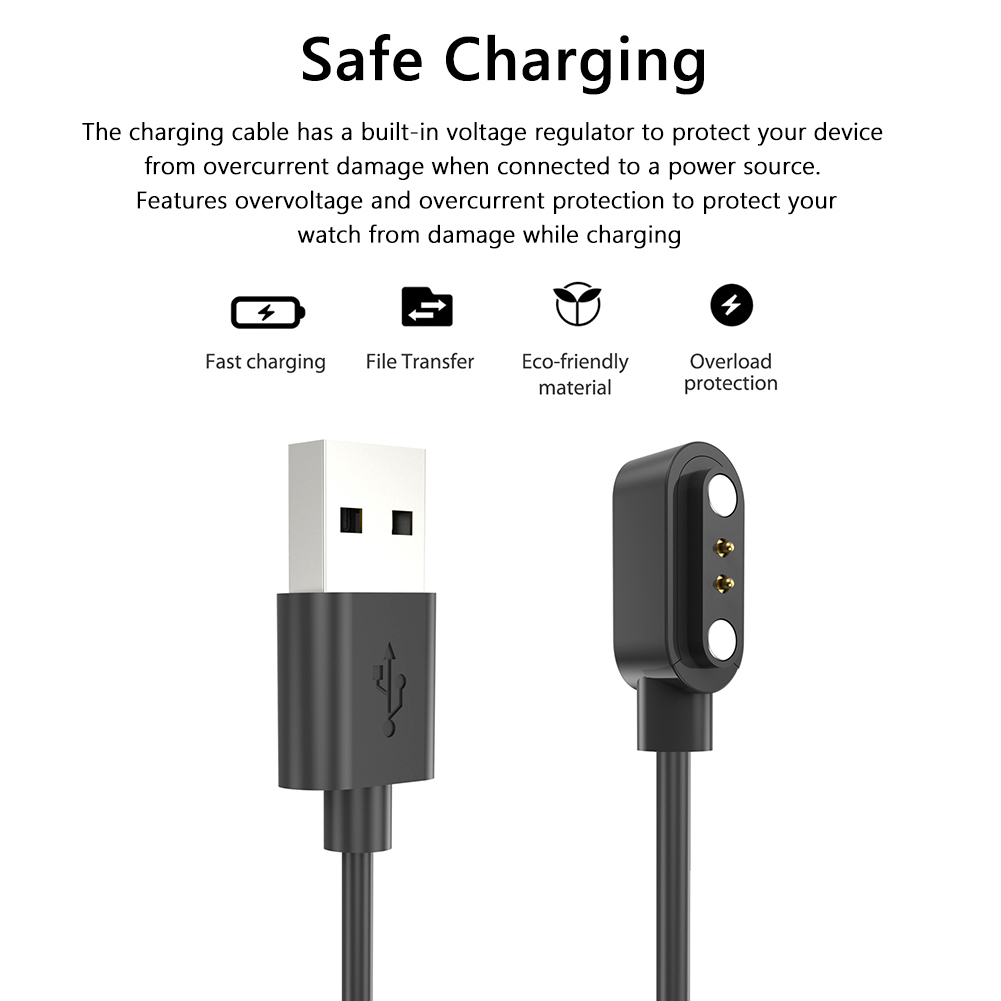 Magnetic Watch Charger for COLMI C60/C61/i20 USB Replacement Charger Watch Charging Cable Replacement Watch Accessories