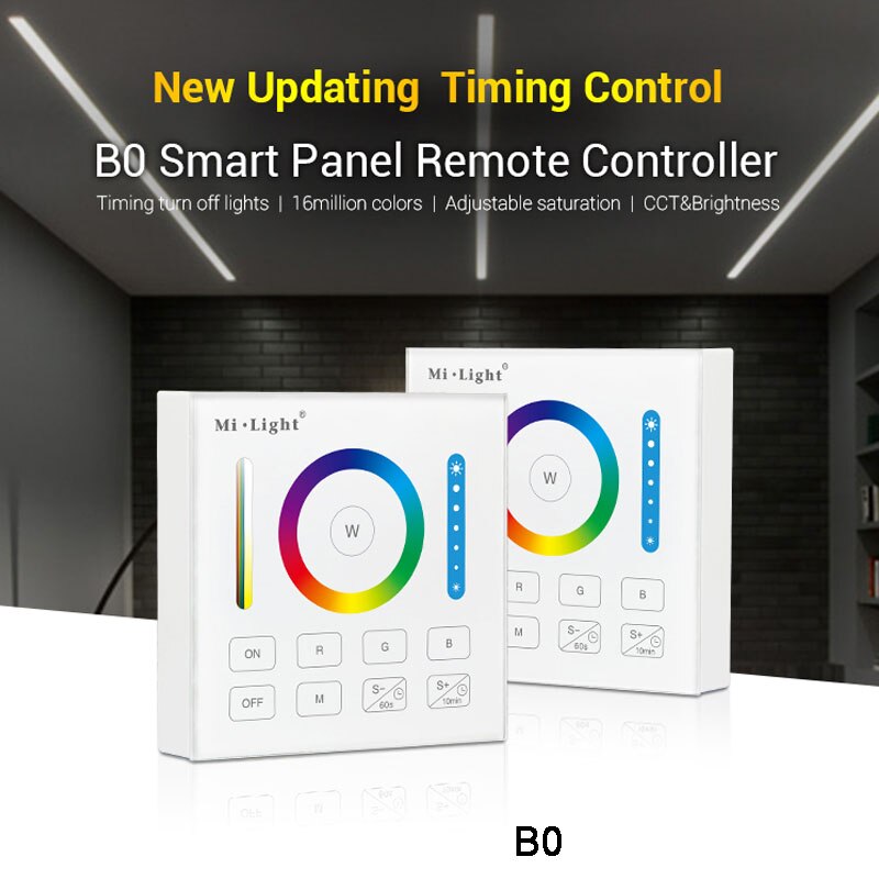 Miboxer 2.4g trådløs rgb/rgbw/rgb+cct led strip controller wifi smart panel fjernbetjening sluk lys timing dimmer  dc12v-24v