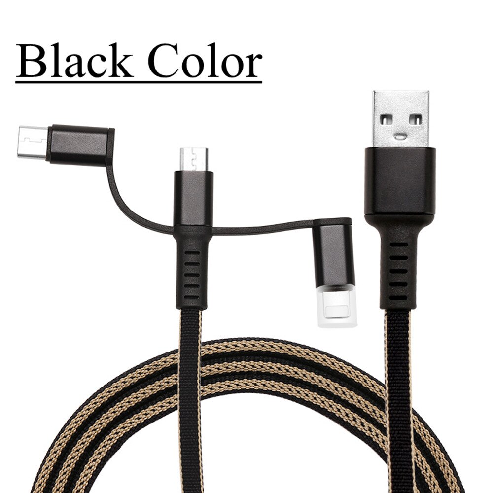 Micro USB Kabel 2,4 EINE Schnelle Lade Micro USB Kabel Für iOS Android Handy Ladegerät Kabel Schnell Ladegerät USB Draht Kabel: Black Color