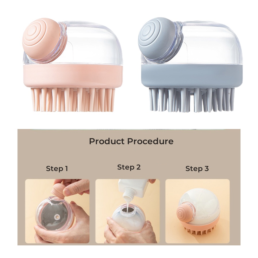 Body Scalp Massage Borstel Siliconen Shampoo Borstel Haar Wassen Kam Toevoegen Vloeibare Shampoo Borstel Siliconen Lichaam Scrubber Massage Borstel