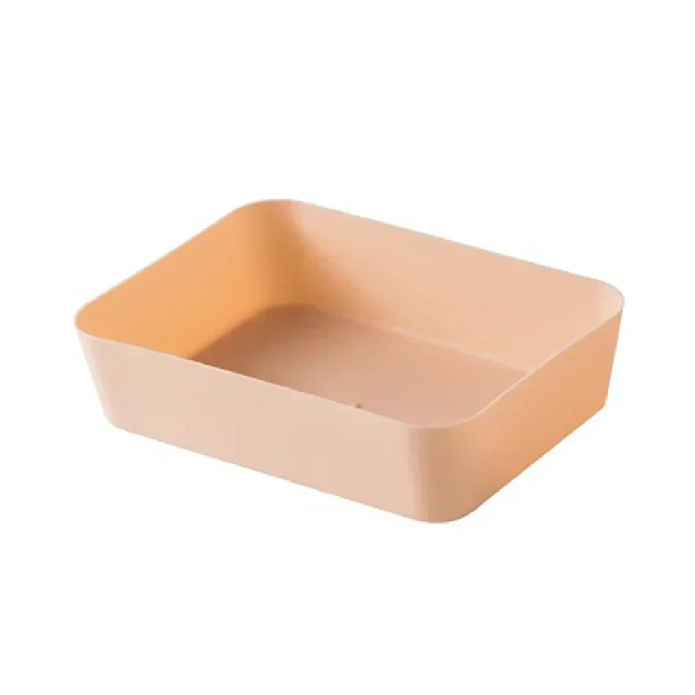 Storage Trays Box Drawer Cosmetics Organiser Dividers For Boxes Clothes Organizer Tray Plastic Stationery Data Cable Storage: Red