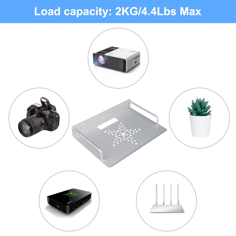 ThundeaL Mini Projector Tray Bracket Wall Support Meeting Room Outdoor Classroom Projection Holder Tray Projector Stand Mount