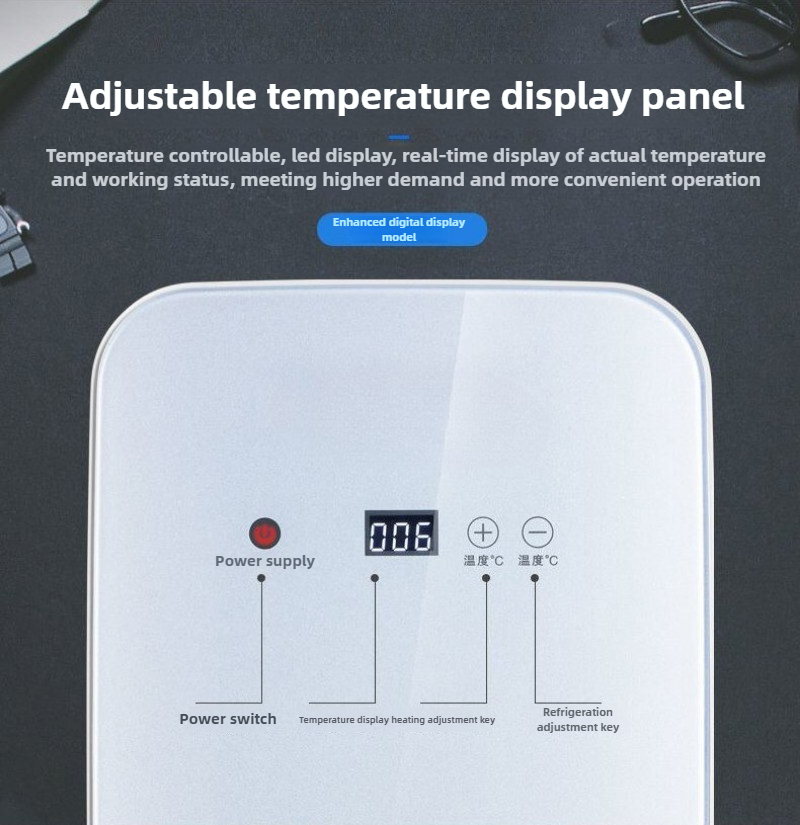 8l mini sminkekjøleskap bærbart kosmetikkoppbevaringskjøleskap holder frisk kjøler for hjemmebil halvlederkjøleskap med dobbel bruk