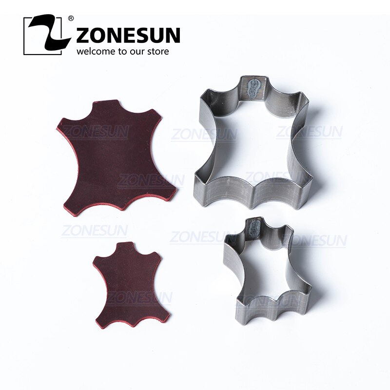 ZONESUN Full Steel Leather Cutting Die Rule Die special shape hollowed Punching Clicker Die For Cutting Out Leather PVC craft