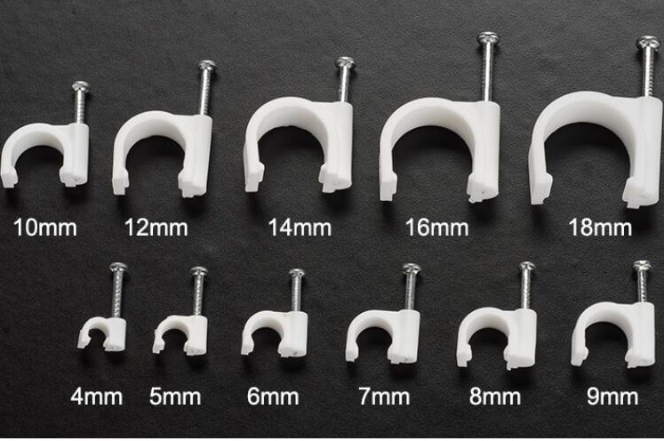 5mm cirkel staal nail Kabel Klem/Kabel Clips