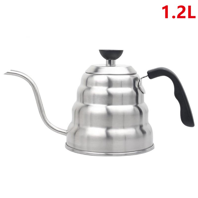 Koffie Waterkoker 1.2L 1L Rvs Giet Over Koffie Pot Ketel Drip Ketel Met Thermometer Geïsoleerde Handgreep Voor Home Offic: 02