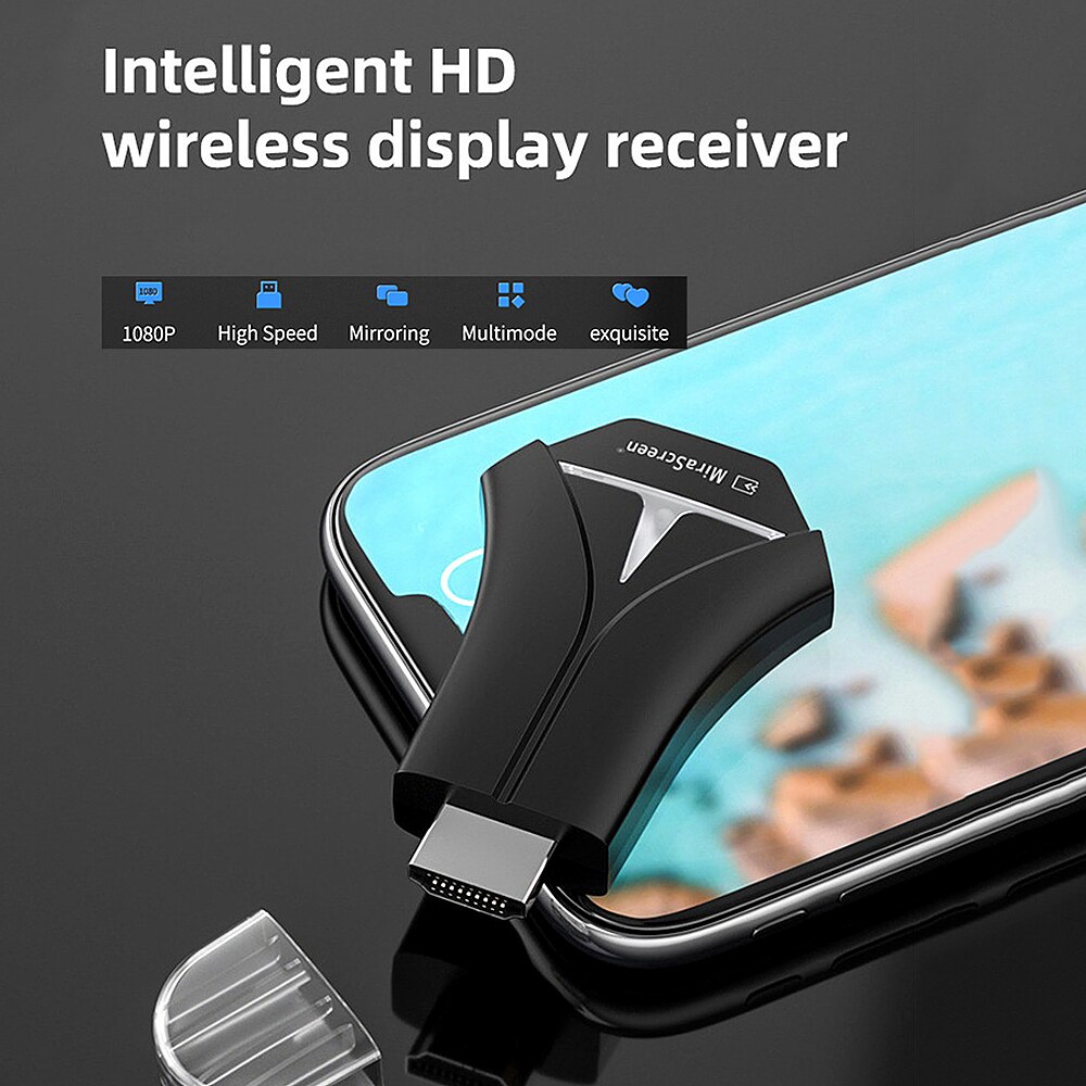1080P WiFi Display Dongle Intelligent Wireless Display Receiver 2.4G WiFi Display Dongle TV Stick Wireless Screen Converter