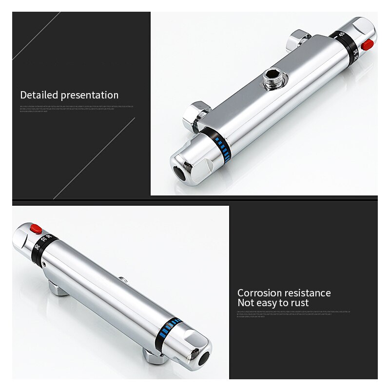 Bathroom Shower Faucet Thermostatic Faucet Mixer Water Valve Copper Wall Mounted Bathtub Shower Faucet Cold and Water Valve