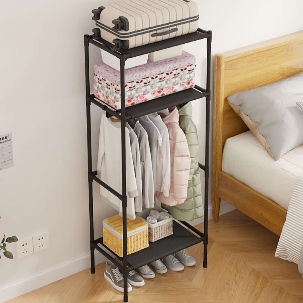 Coat Rack Multifunctional Simple Clothing Rack Multi Layer Large Capacity Storages Shelf Hanger Household Single Row Wardrobe