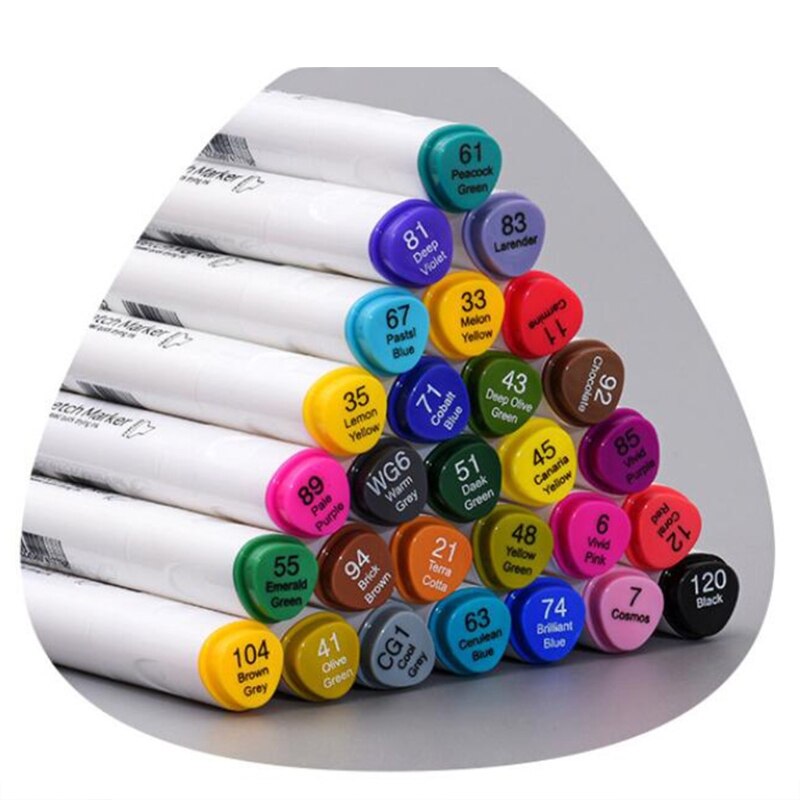 Dual Headed 80 Colors Markers Animation Sketch Pens Drawing Marker Coloring Drawing Pens Art Paint Tool Set