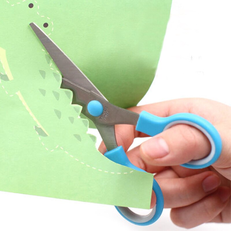 JTSIP Cute Scissors Kids DIY Stationery Decorative Craft Scissors Safety Round Tip Plastic Scissors Cutting Paper Knives Tools