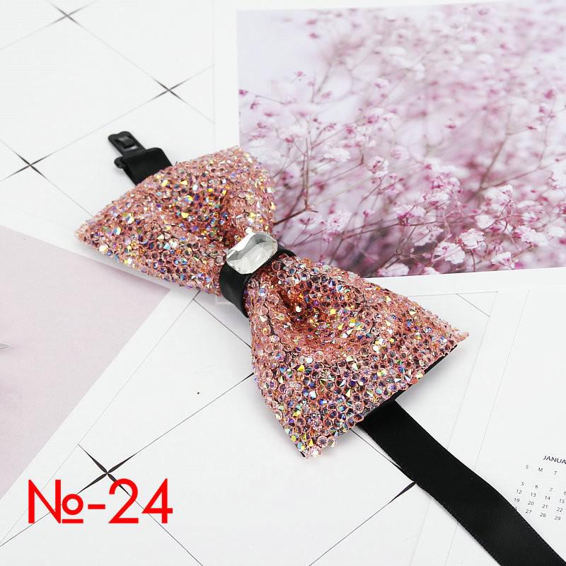Diamant Zwart Rood Strikje Mannen Voor Strass Kraag Mannen Bowtie Kristal Chaton Super Cool Luxe Wedding Party Strikjes vlinder: 24