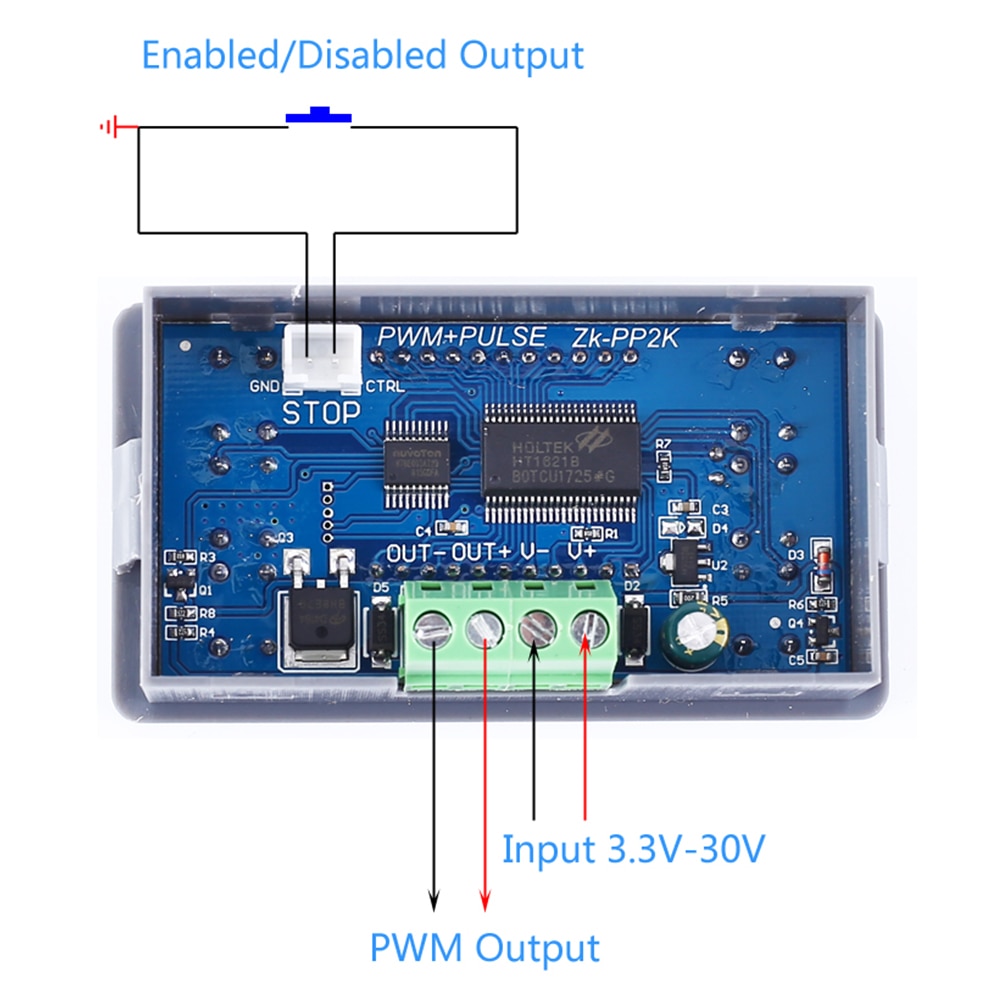 Signal Generator Motor Lamp Frequency Portable Driver Module Digital 8A 1Hz-150Khz Duty Cycle Adjustable PWM Pulse Dual Mode