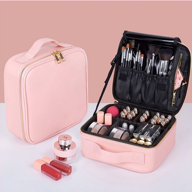 LHLYSGS PU Wasserdichte Kosmetische fallen Koffer Multi-stöckige Große Professionelle machen-hoch Tasche Frauen Schönheit Veranstalter Kosmetik Tasche
