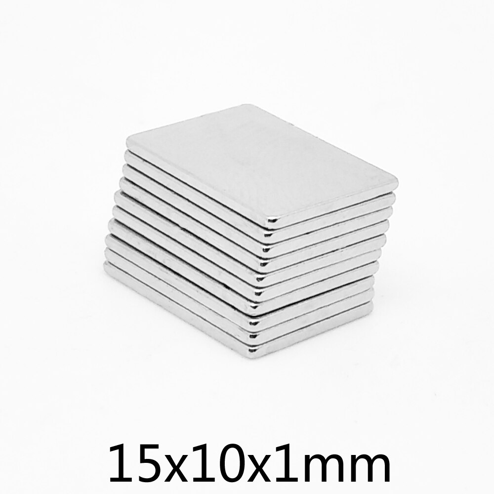 5/10/20/50/100/200/300Pcs 15X10X1mm Dunne Blok Krachtige Sterke Magnetische magneten N35 Permanente Neodymium Magneten 15X10X1 15*10*1