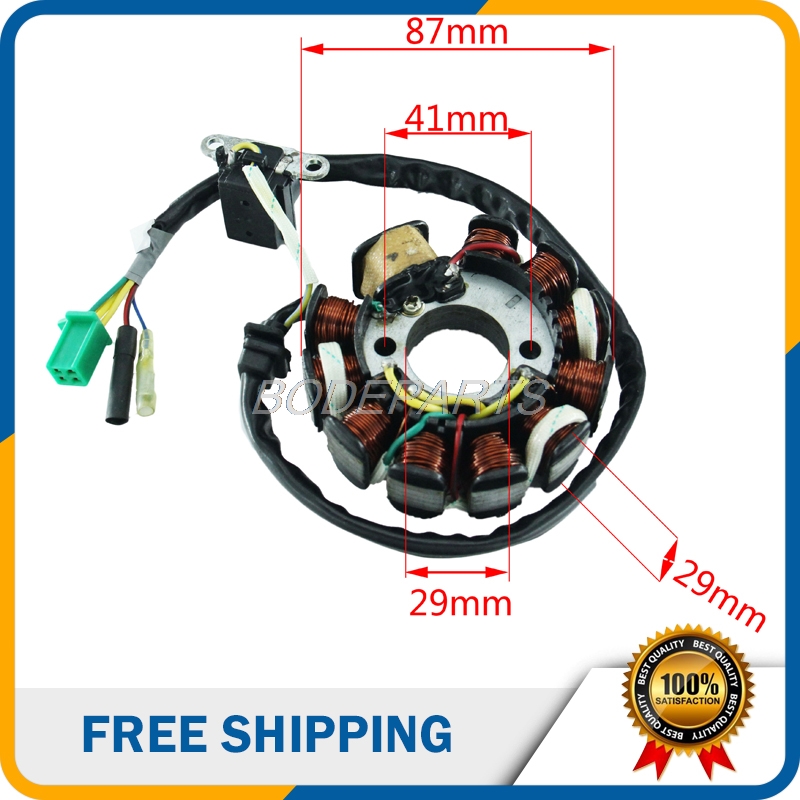 Motor Cycle Motor GY6-11 Poles Stator Coil Fit For Electric Start GY-125cc-200cc Engine