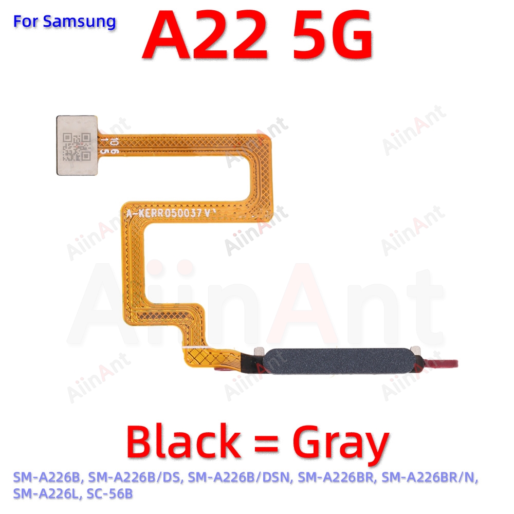 Back Button Touch ID Finger Scanner Fingerprint Sensor Flex Cable For Samsung Galaxy A22 A23 4G 5G A225F A226B A235F A236B A236U: Blue