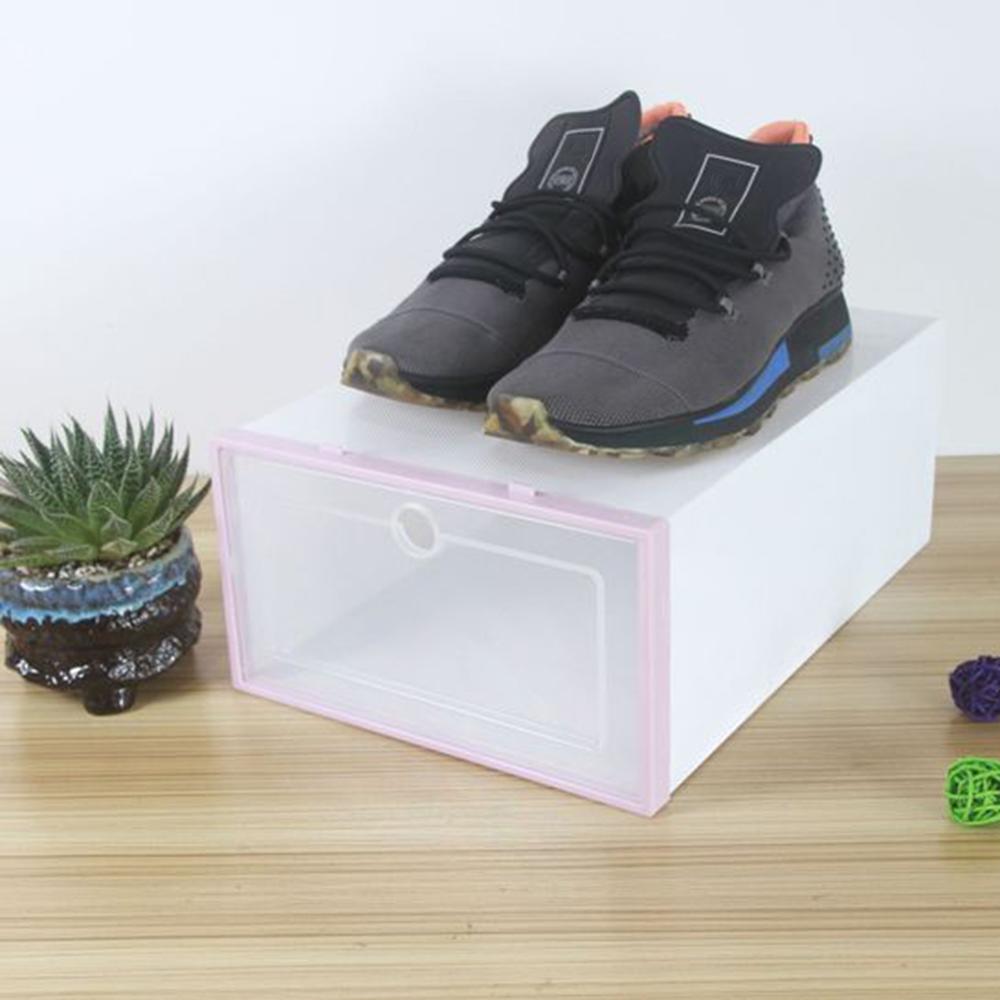 Stapelbaar Stofdicht Schoenen Doos Transparante Opslag Schoenendoos Lade Organizer Huishoudelijke Diy Schoenendoos Installeren Lade Divider