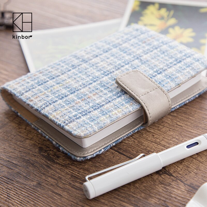 Kinbor-Cuaderno de mano autorelleno, A6, A5, Manual de viaje , calendario de hojas sueltas, libro pequeño